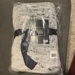 Gray Plush throw blanket